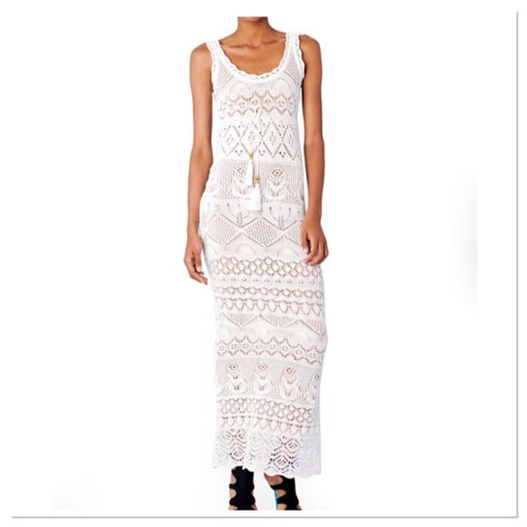 Emilio Pucci Dresses & Skirts - Emilio Pucci Maxi Dress Empire Waist Crochet White Long Women’s Size Large